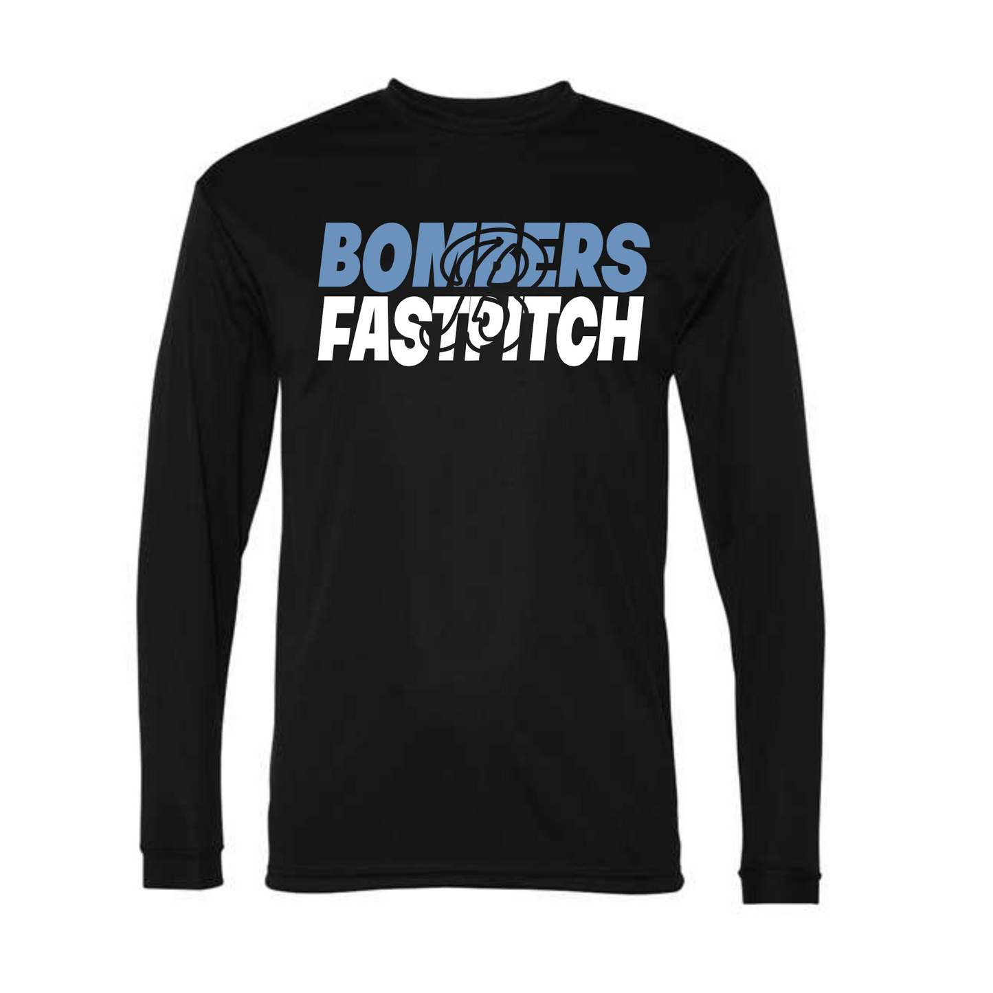 Black Bombers Softball Shirt, Georgetown Bombers Logo Tee