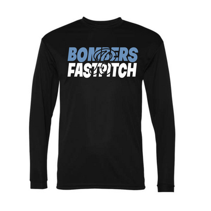Black Bombers Softball Shirt, Georgetown Bombers Logo Tee