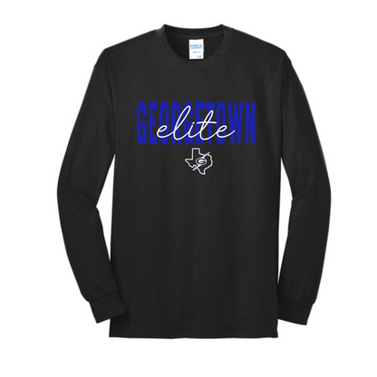 Long Sleeve Georgetown Elite Tee, Elite Blue Shirt, Georgetown Elite Blue TShirt