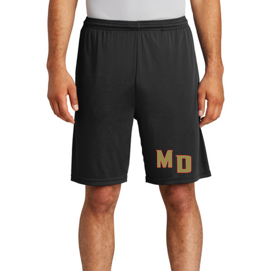 Mad Dawgs Baseball Black Drifit Shorts, Mad Dawgs Shorts, MD Baseball Shorts