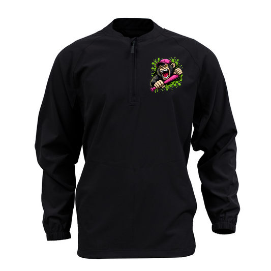 Long Sleeve Black Cage Jacket – Party Animals Baseball Logo | Team Warm-Up Top