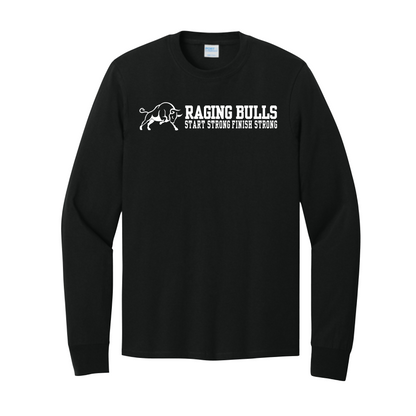 Raging Bulls “Start Strong Finish Strong” Black Game Day Tee