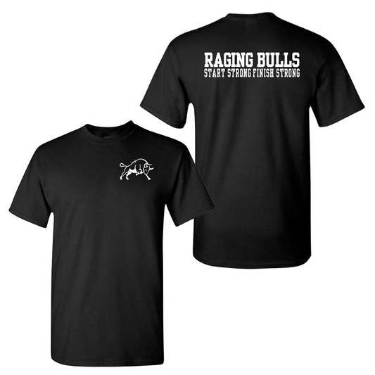 Raging Bulls “Start Strong Finish Strong” Baseball Tee