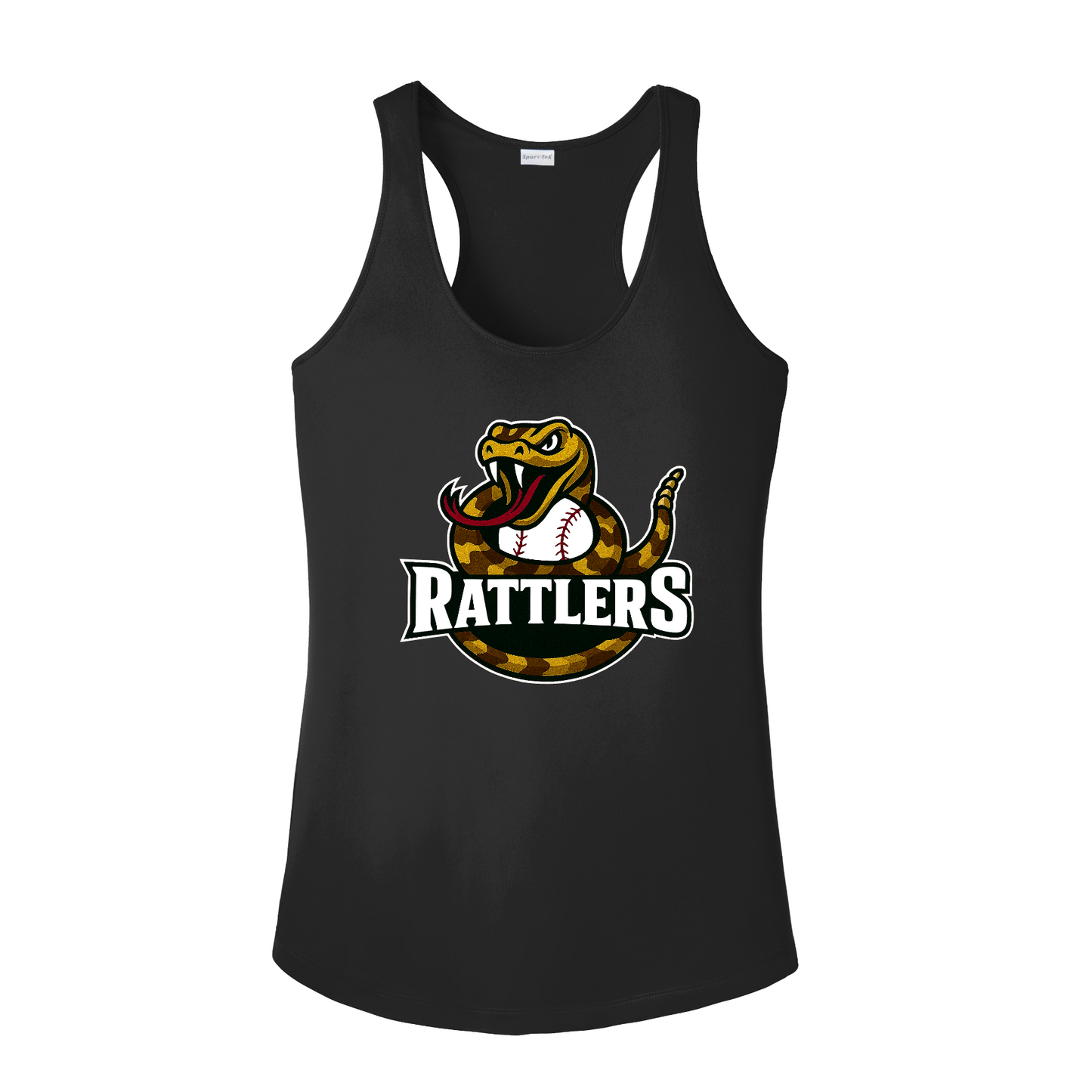 Black Rattlers Baseball Logo Tank Top, Rattlers Baseball Racerback, Rattlers Spiritwear
