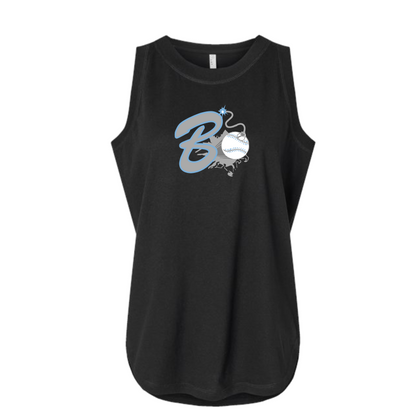 Black Bombers Baseball Tank Top, Bomb Logo Tank, Bombers Black Tank, Gtx Bombers Womens Shirt