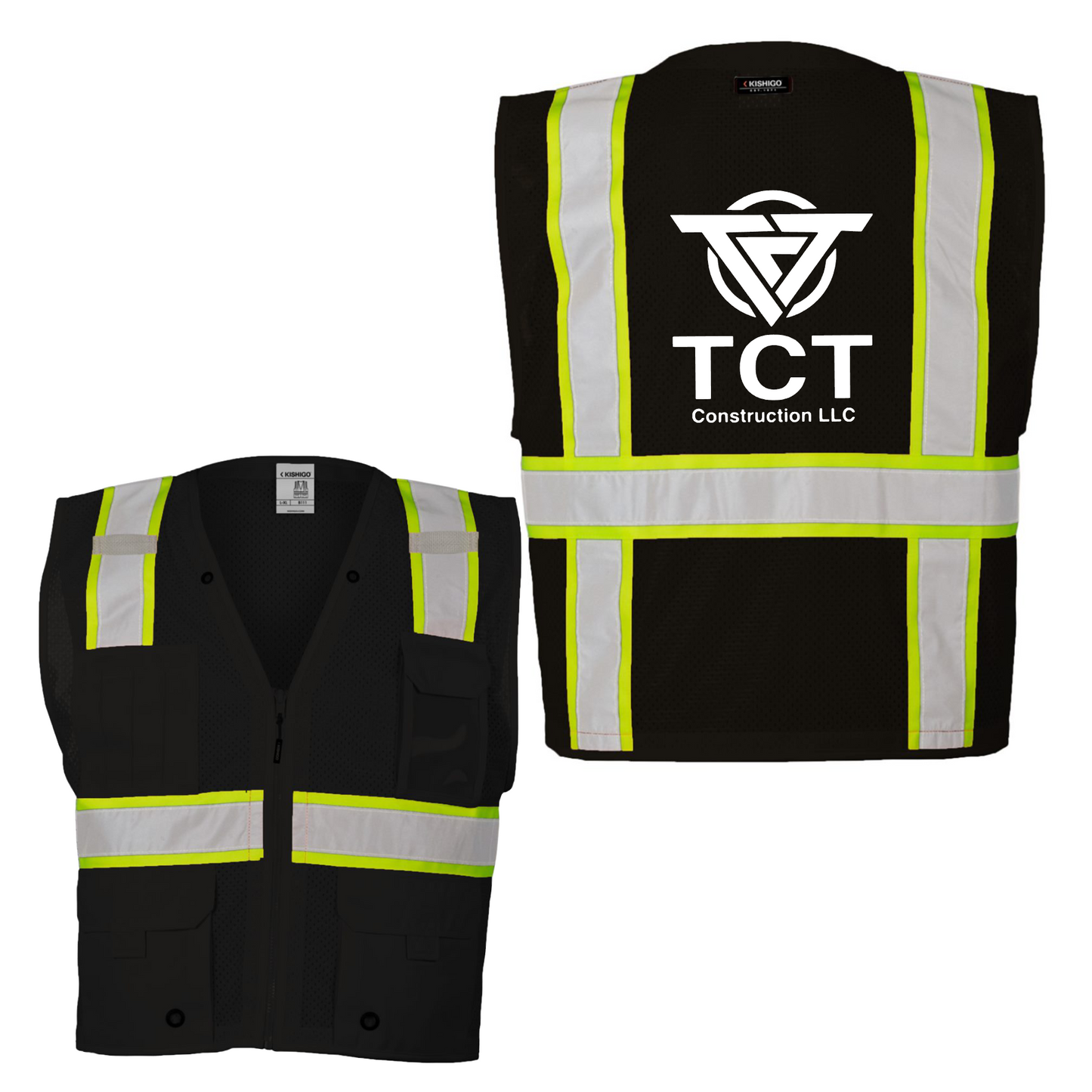 TCT Construction Safety Vest, Short Sleeve TCT Safety Vest, TCT Construction Apparel