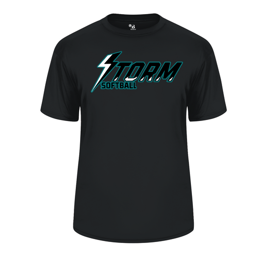 Teal Storm Softball Tee, Black Storm Softball Shirt, Storm Black Tshirt