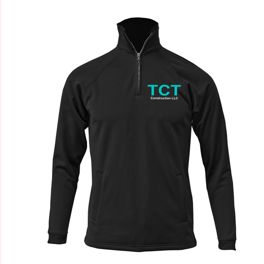 Black TCT Construction Performance Quarter Zip, Long Sleeve TCT Shirt, TCT Construction Apparel