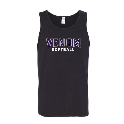 Black Venom Softball Tank Top, Venom Fastpitch Tank, Venom Softball Spiritwear