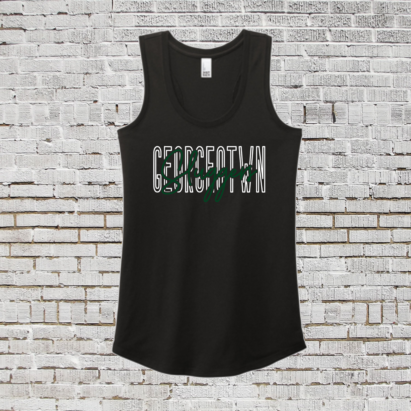 Sluggers Baseball Tank Top, Women's Tank, White District Sluggers Baseball Tank