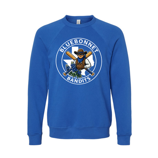 Bluebonnet Bandits Baseball Crewneck Sweatshirt – Royal Blue
