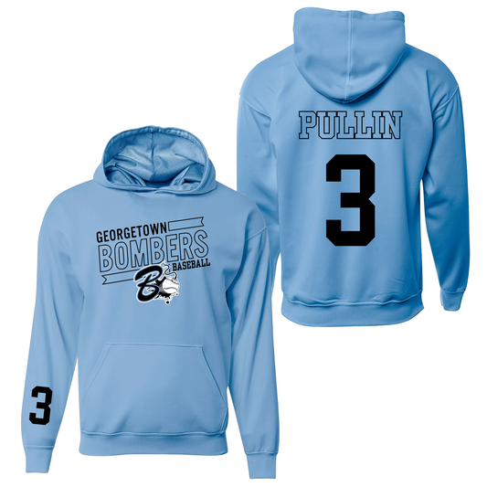 Blue Bombers Hoodie, Georgetown Bombers Hoodie, Bombers Logo Sweatshirt, Bombers Blue Hoodie