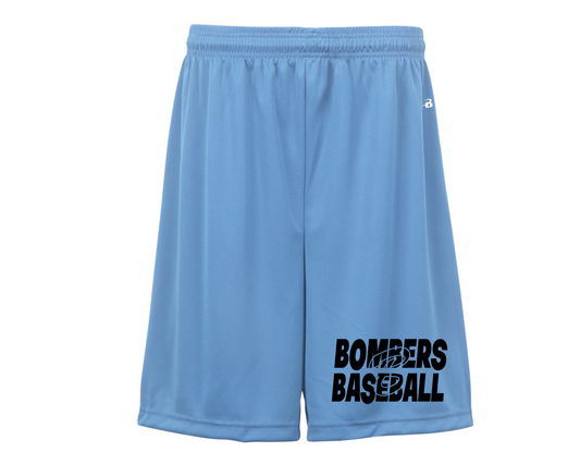 Columbia Blue Drifit Shorts, Georgetown Bombers Shorts, Bombers Baseball Shorts