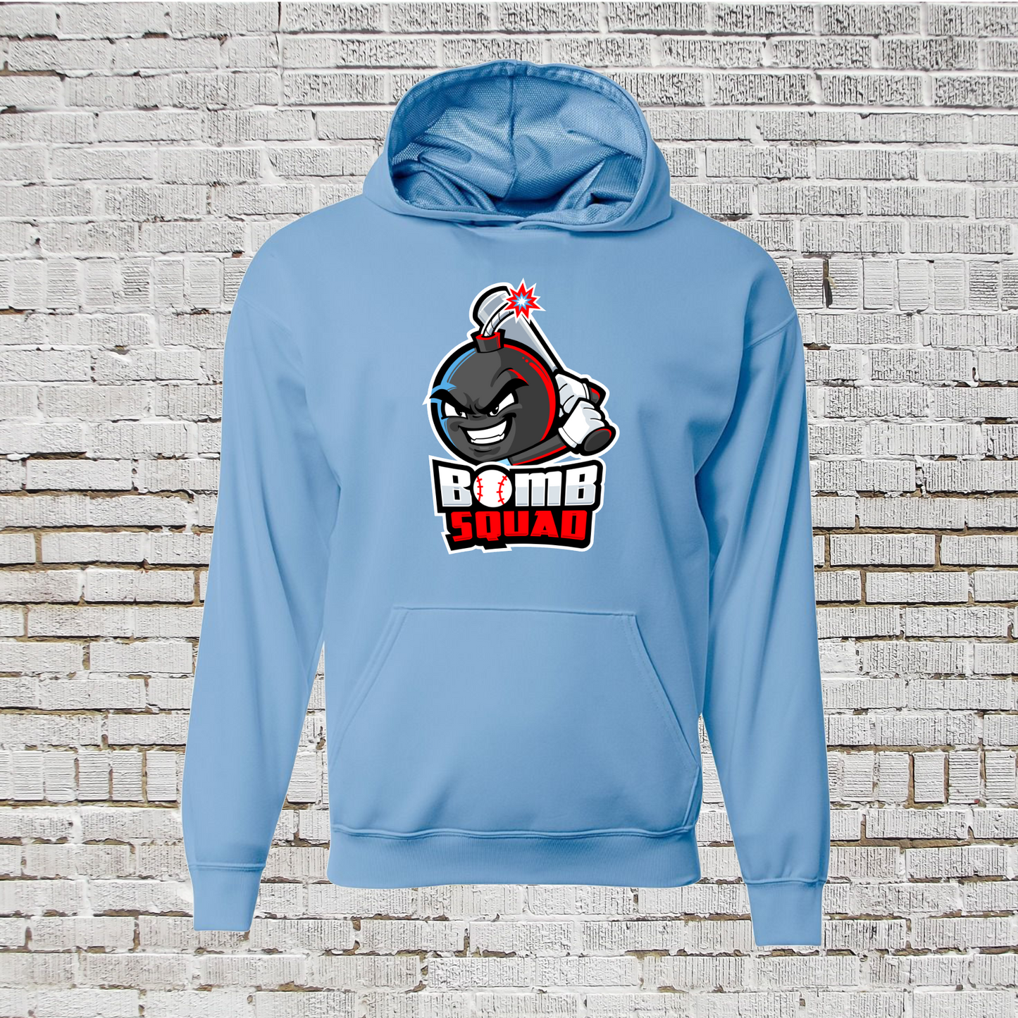 Black Bomb Squad Baseball Hoodie, Baseball Bomb Squad Sweatshirt, Bomb Squad Baseball Spiritwear