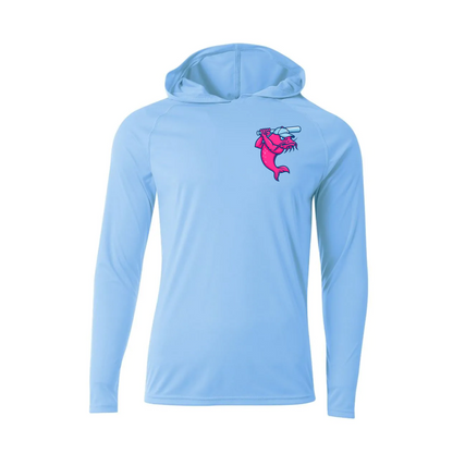 Mudcats Baseball Long Sleeve Hooded Performance Tee