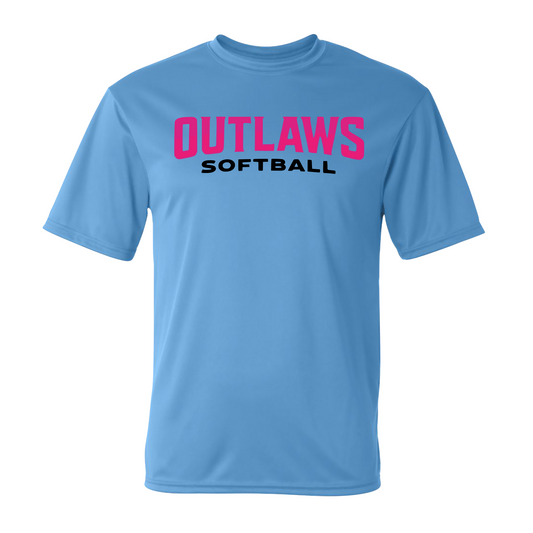 Outlaws Softball Blue T-Shirt | Outlaws Softball Fan Shirt