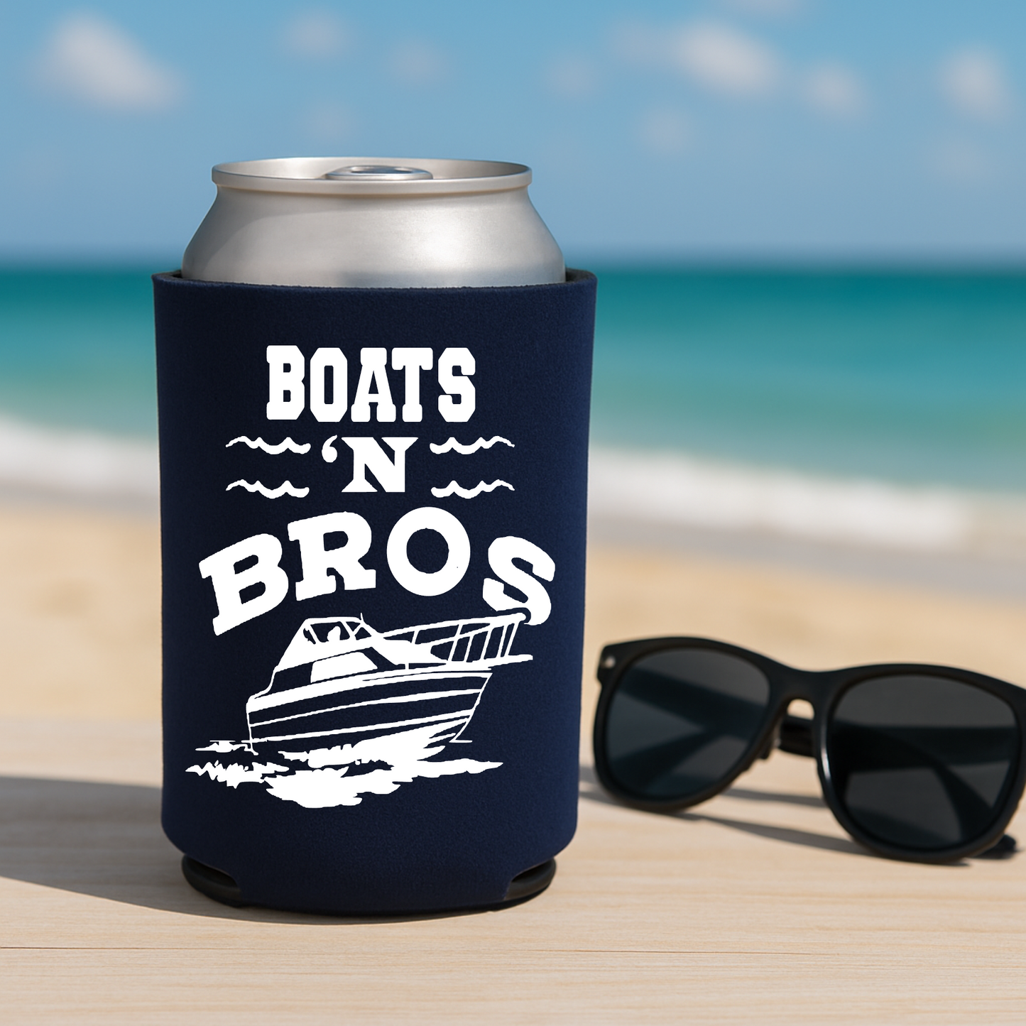Bachelor Party koozies – Boats ’N Bros Lake Travis Can Coolers, Personalized Groom Weekend Favors, Custom Boat Party koozie