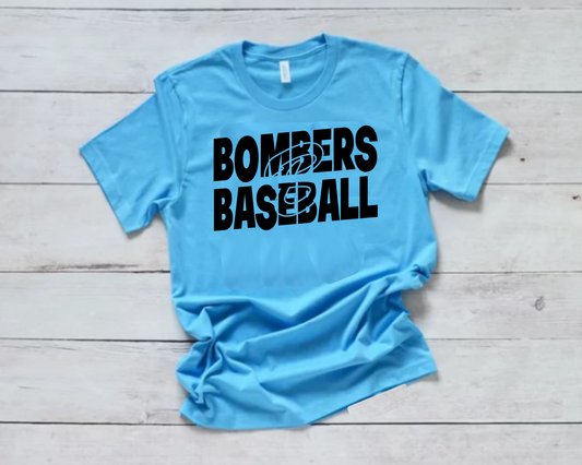 Columbia Blue Bombers Baseball Shirt, Georgetown Bombers Tee, Drifit Bombers Baseball TShirt