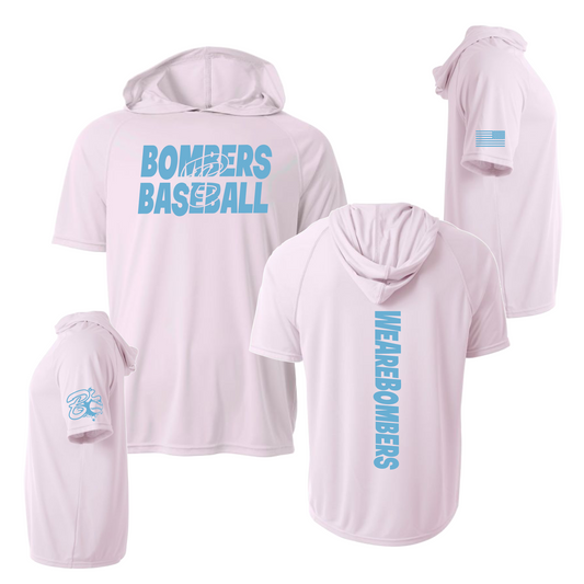 We Are Bombers Short Sleeve Hoodie, Bombers Baseball Hoodie Tshirt, White Hoodie Bombers Tee