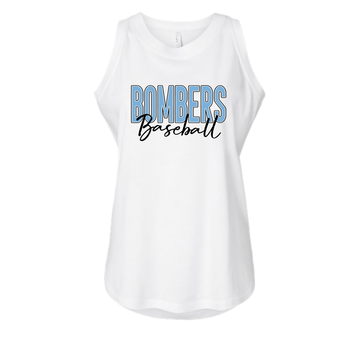 Bombers Baseball Tank Top, Number with Heart Shirt, Bombers White Tank, Gtx Bombers Womens Shirt