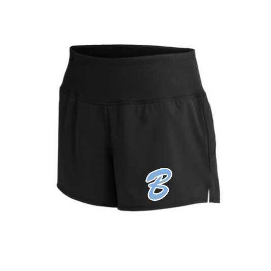 Bombers Logo Womens Shorts, Bombers Baseball Shorts, Ladies Bombers Baseball Running Shorts