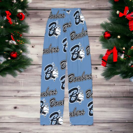 Georgetown Bombers Pajama Pants, Custom Kids Pajama Pants, Bombers Baseball Pajama Pants