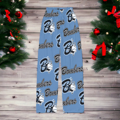Georgetown Bombers Pajama Pants, Custom Mens Pajama Pants, Bombers Baseball Pajama Pants
