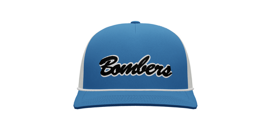 Bombers Rope Hat, Blue Trucker Hat, Blue Bomber Hat, Georgetown Bombers Trucker Hat