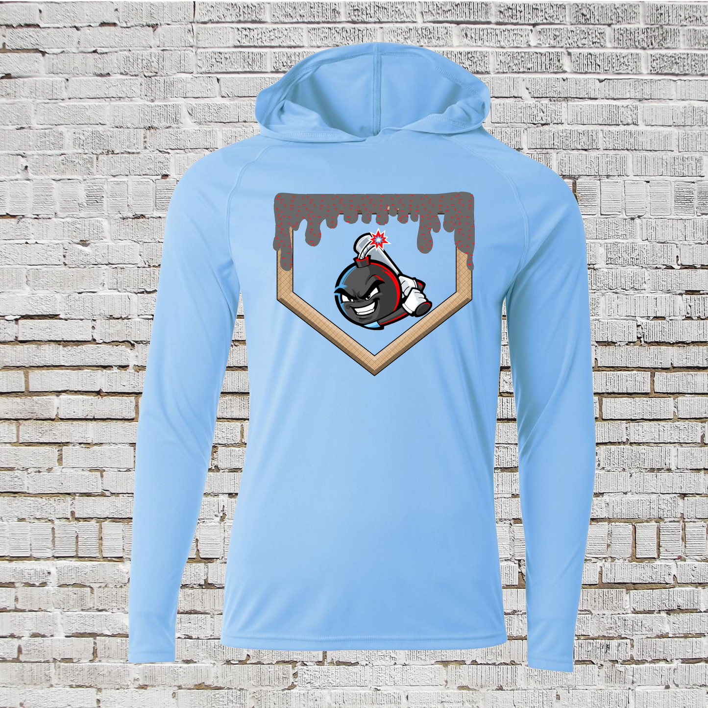 Bomb Squad Homeplate Drip Shirt, Bomb Squad Hooded Tee, Bomb Squad Logo Shirt