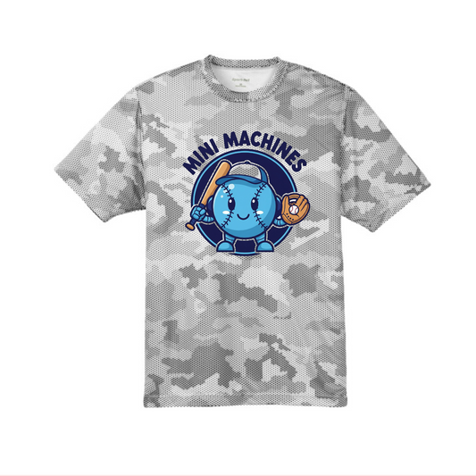 White Camo Mini Machines Tee, Mini Machines Tshirt, Mini Machines Baseball Spiritwear