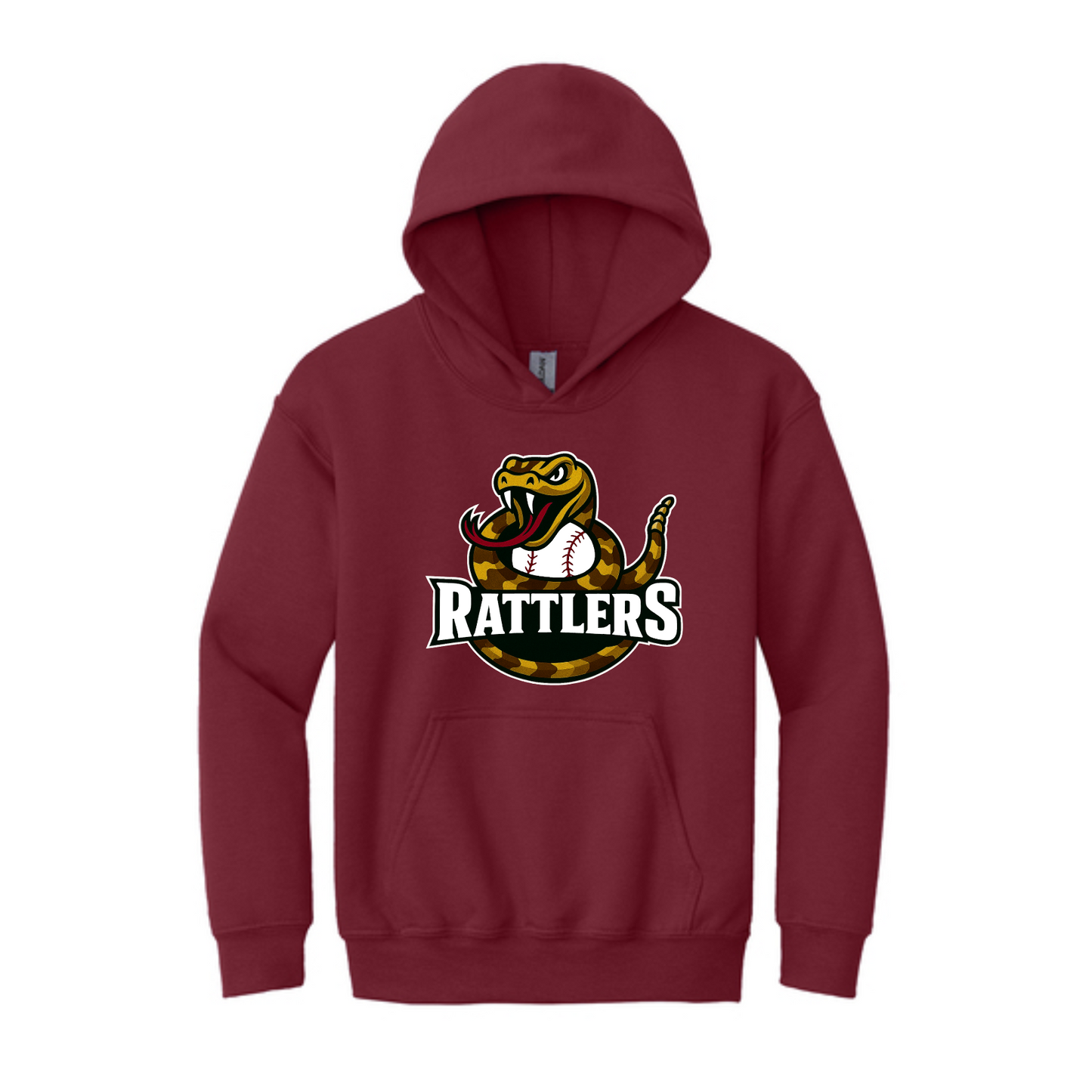 Rattlers Cardinal Hoodie, Rattlers Baseball Sweatshirt, Cardinal Hoodie