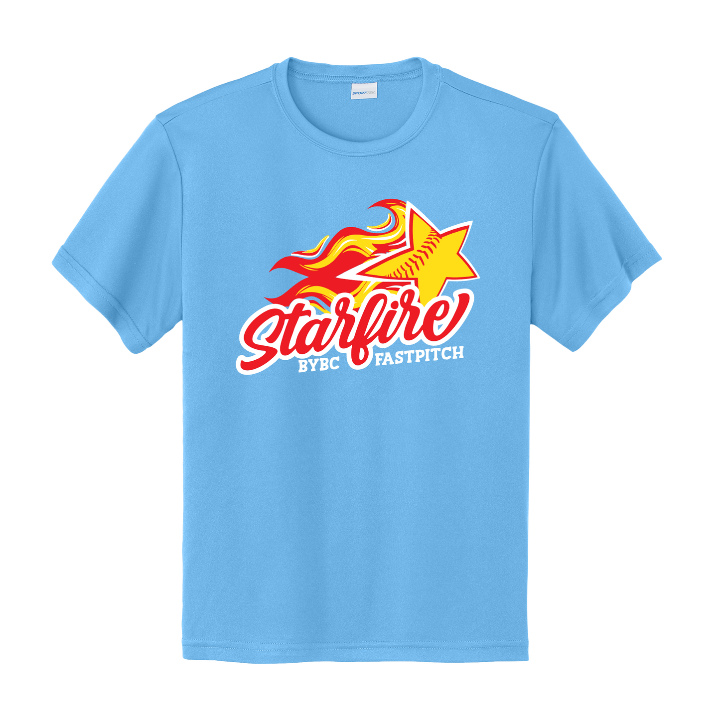 Starfire Fastpitch Tee, Columbia Blue Starfire Softball Tshirt, Starfire Spiritwear