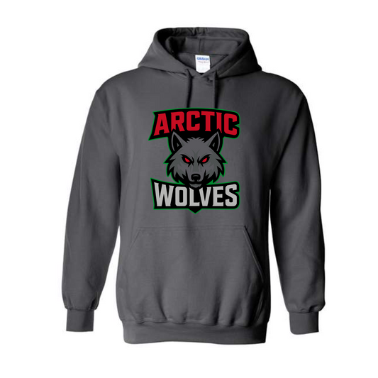 Arctic Wolves Charcoal Hoodie, Arctic Wolves Hockey Spiritwear
