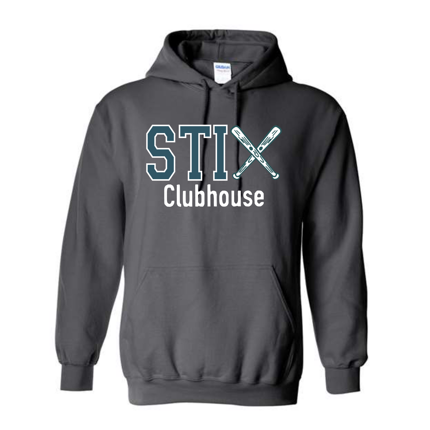 STIX Clubhouse Softball Hoodie, Stix Softball Sweatshirt, Gray Stix Hoodie