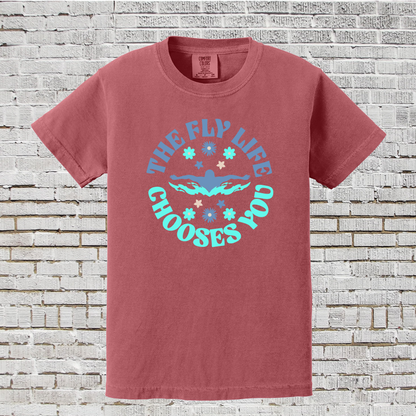 Butterfly swim shirt, retro swim shirt, Comfort Colors swimming shirt, butterfly swimming shirt, butterfly swimmer gift, swimmer gift