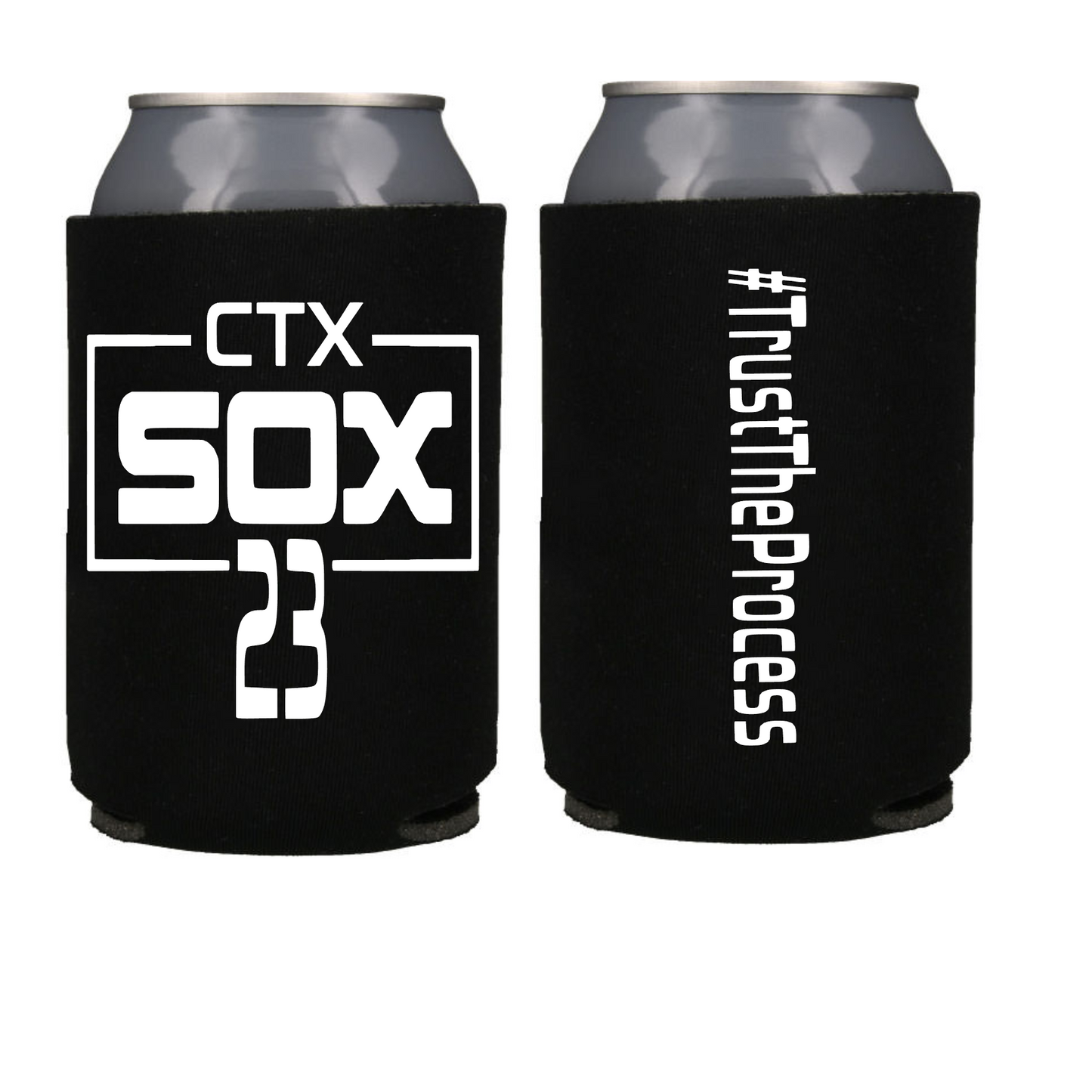 CTX Sox Team Can Cooler,CTX Sox Baseball Can Holder, Custom Number Can