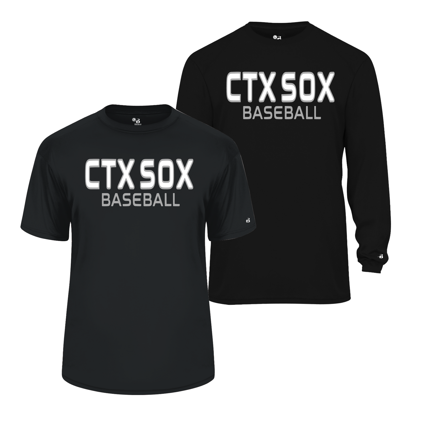 Black CTX Sox Baseball Tshirt, Sox Baseball Black Shirt, Longsleeve Sox Baseball Tee