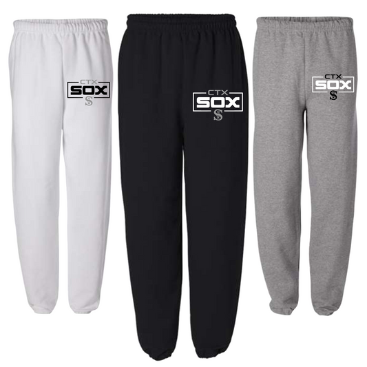 CTX Sox Baseball Black Cotton Sweatpants, SOX Baseball Pants, CTX Sox Sweatpants