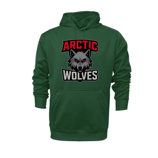 Arctic Wolves Dark Green Hoodie, Arctic Wolves Hockey Spiritwear