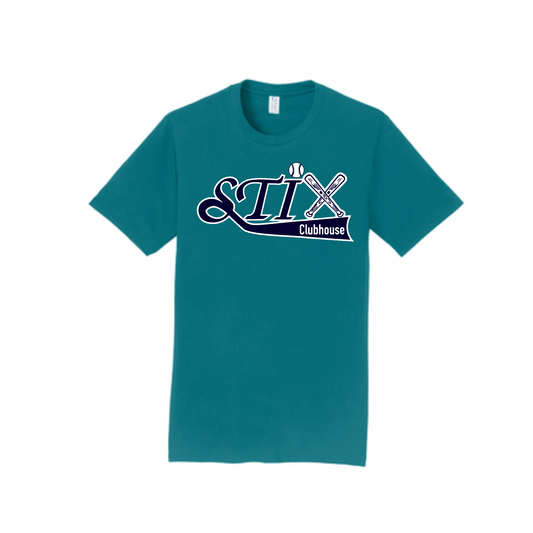 Teal Stix Softball Tee, Stix Clubhouse Tshirt, Stix Clubhouse Teal Shirt