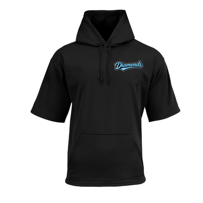 Diamonds Softball Short Sleeve Hoodie | Team Hooded Sweatshirt