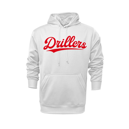Drillers White Baseball Hoodie
