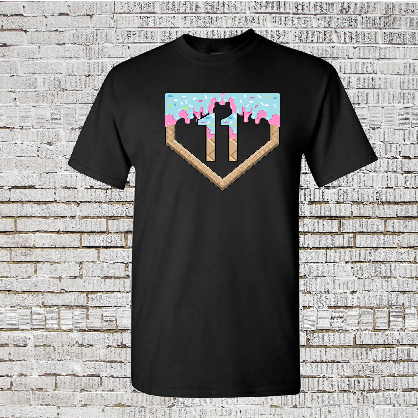 8th Birthday Baseball Shirt Baseball Drip Tshirt Baseball Birthday Shirt Number 8 Ice Cream Shirt Black Ice Cream Shirt 8 Baseball Number