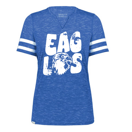 Royal Blue Eagles Shirt, Georgetown Eagles Top, Womens Eagles Shirt