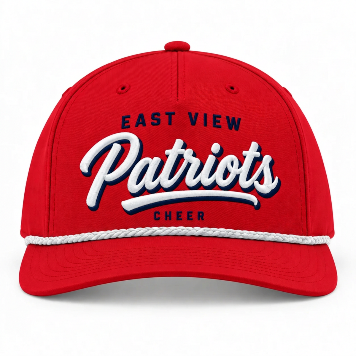 East View Patriots Cheer Embroidered Script Rope Hat - Red