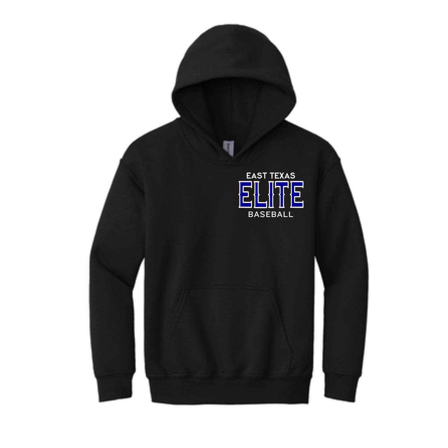 East Texas Elite Baseball Cotton Hoodie, Black Baseball Hoodie, East Texas Elite Baseball Top