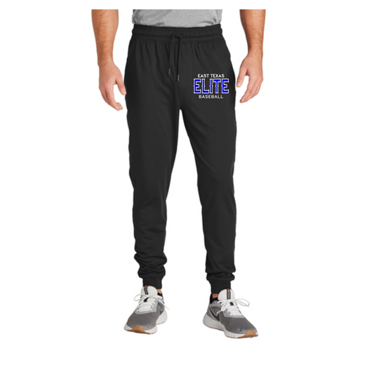 East Texas Elite Baseball Black Joggers, Elite Baseball Coach Pants, Black Joggers