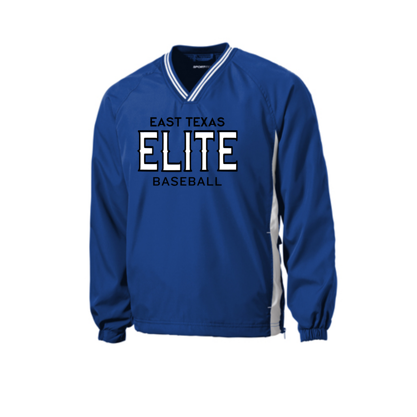 Royal Blue East Texas Elite Baseball Windbreaker, Elite Baseball Jacket, East Texas Elite Jacket