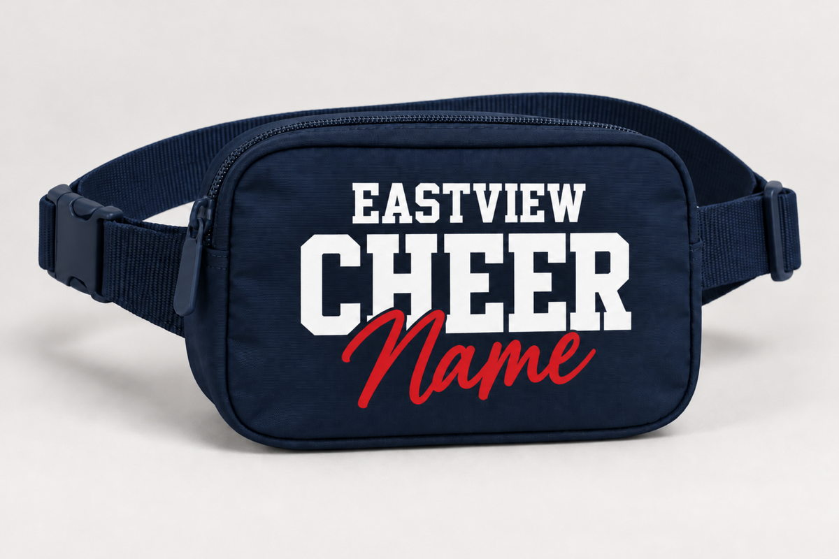 Eastview Patriots Cheer Personalized Printed Belt Bag - Navy