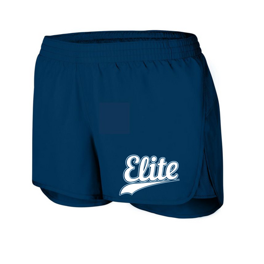 Elite Baseball Womens Shorts, Navy Womens Shorts, Ladies Leander Elite Running Shorts